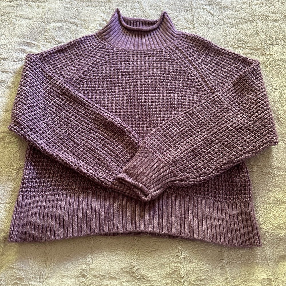 Purple Turtleneck Sweater